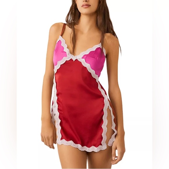 Intimately By Free People Other - Free People Medium lavender purple / navy blue on the rise mini slip